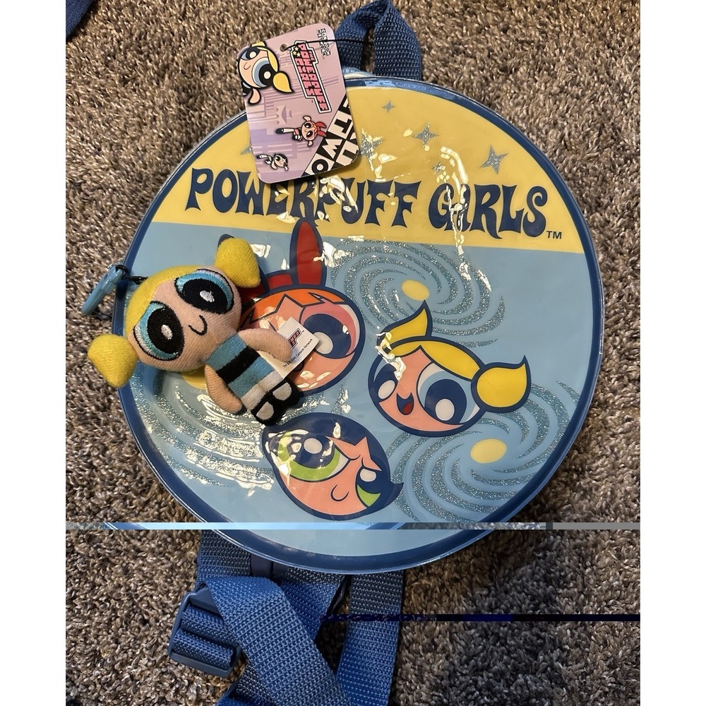 Cartoon Network Power Puff Girls Mini Backpack With Bubbles Keychain NWT